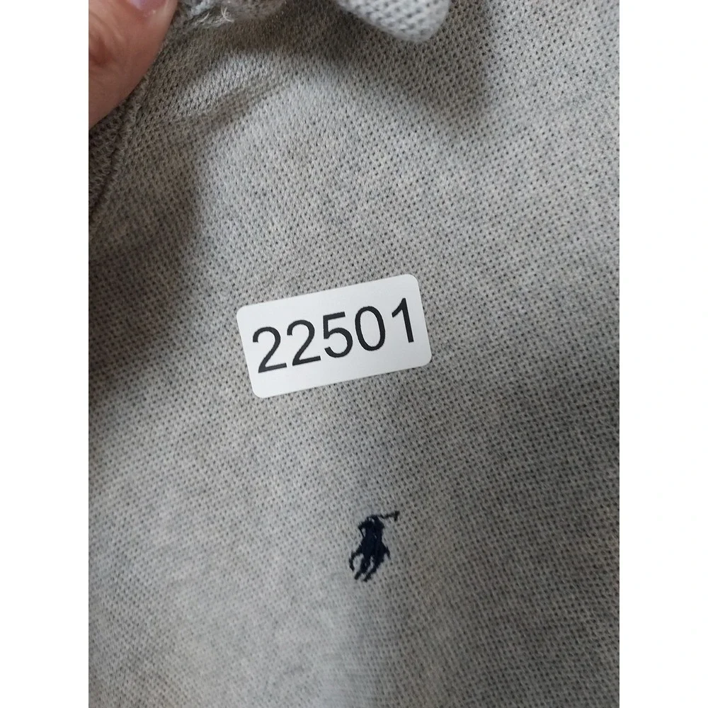 Vintage Polo Ralph Lauren Shirt Mens Large Loop Camp Johnny Collar Gray L 90s
